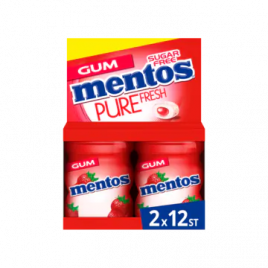 Mentos Pure fresh strawberry chewing gum mini's Order Online