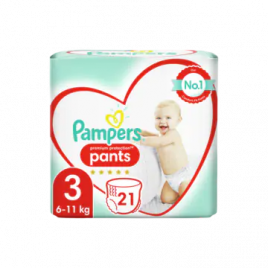 Pampers Premium protection pants size 3 (from 6 kg to 11 kg) Order Online |  Worldwide Delivery