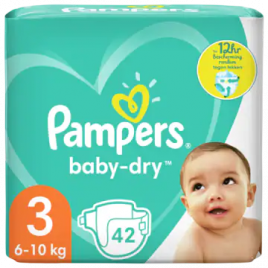courtyard Wander dream Pampers Baby dry size 3 diapers to 12 hour protection (from 6 to 10 kg)  Order Online | Worldwide Delivery
