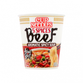 Nissin Cup Noodles 5 Spices Beef, Worldwide delivery