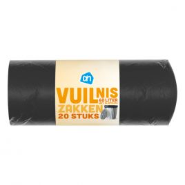 Ochtend Herenhuis Rentmeester Albert Heijn Trash bags 60 liter with clip Order Online | Worldwide Delivery