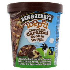 Ben Jerry S Topped Chocolate Caramel Cookie Dough Ice Cream Only Available Within Europe Order Online Worldwide Delivery