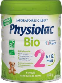 Physiolac Organic follow-on milk 2 baby formula (from 6 to 12