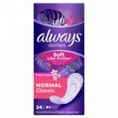 Always Dailies normal classic soft like cotton fresh pantyliners