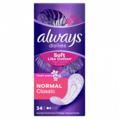 Always Dailies normal classic soft like cotton fresh inlegkruisjes