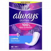 Always Dailies large fresh extra protect pantyliners