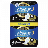 Always Ultra secure night sanitary pads with wings large