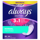 Always Dailies normal fresh and protect pantyliners large