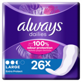 Always Dailies large extra protect pantyliners small