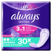 Always Dailies normal fresh & protect met frisse geur inlegkruisjes klein