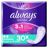 Always Dailies normal fresh and protect pantyliners small