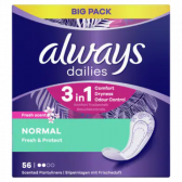 Always Dailies normal fresh and protect with fresh perfume pantyliners large