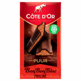 Cote d'Or Bonbonbloc pure chocolade praline reep