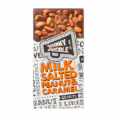 Johnny Doodle Melkchocolade gezouten pinda's en karamel reep