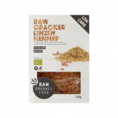 Raw Organic Food Lentil and hemp crackers
