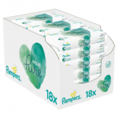 Pampers Aqua pure baby wipes 18-pack