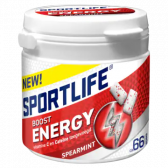 Sportlife Boost energy spearmint sugar free chewing gum jar