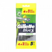 Gillette Blue 3 wegwerpscheermesjes voor mannen voor de gevoelige huid