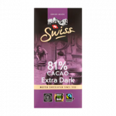 Swiss Extra dark chocolate tablet 81% cocoa