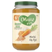 Olvarit Carrot, chicken and rice (from 6 months)
