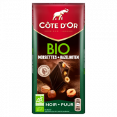 Cote d'Or Organic dark chocolate hazelnut tablet