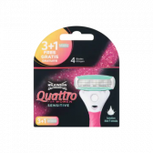 Wilkinson Sword Quattro razor blades sensitive met aloe formula for women