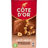 Cote d'Or Reep melk met hele noten (180 g)