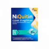NiQuitin Clear 21 mg/24 uur nicotine stap 1 pleisters