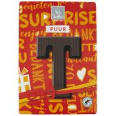 De Heer chocoladeletter puur