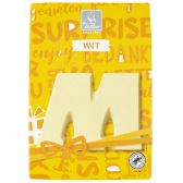 De Heer chocoladeletter wit