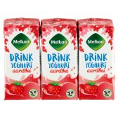 Melkan Aardbeien yoghurt drank 6-pack