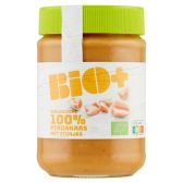 Bio+ Biologische 100% pindakaas met stukjes pinda