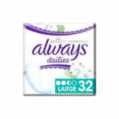 Always Dailies cotton protection pantyliners large