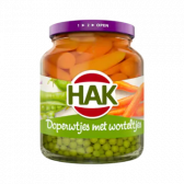 Hak Doperwtjes met worteltjes