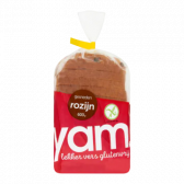 Yam Gluten free raisin bread