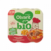 Olvarit Organic bulgur with tomato and beef (from 12 months)