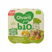 Olvarit Organic mushroom, leek, pasta and calf meat (from 12 months)