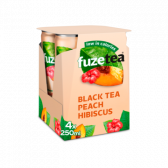 Fuze Tea Black tea peach hibiscus 4-pack