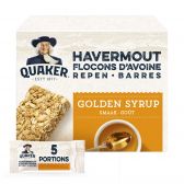 Quaker Oat flakes grain bars with golden syrup