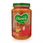 Olvarit Tomaat, rundvlees, aardappels en wortel 2-pack (vanaf 6 maanden)