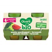 Olvarit Organic zoete potatoes with broccoli 2-pack (from 4 months)