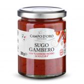 Campo d'Oro Red prawns with tomato sauce from Mazara