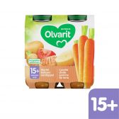 Olvarit Wortel, kalkoen en aardappels 2-pack (vanaf 15 maanden)