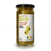 Delhaize Organic green olives without seeds