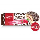 Lotus Zebra raspberry cake
