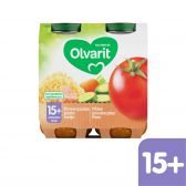 Olvarit Tomaat, tonijn en pasta 2-pack (vanaf 15 maanden)