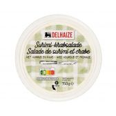 Delhaize Surimi salad with hummus and cheese (at your own risk, no refunds applicable)