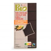 Delhaize Organic dark chocolate with orange tablet fair trade