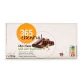 Delhaize 365 Milk chocolate hazelnut tablet