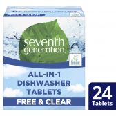 Seventh Generation Dishwashing tabs free and clear